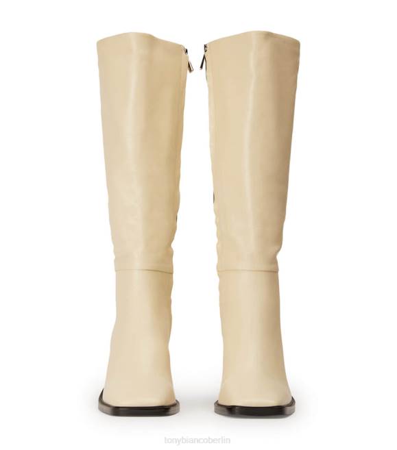 kniehohe Stiefel| de Tony Bianco Frauen Darby-Kalbsstiefel Ecru Venedig 4624463